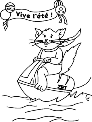 Chat 08 - Coloriages animaux - Coloriages - 10doigts.fr