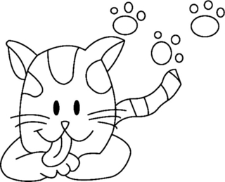 Chat 17 - Coloriages animaux - Coloriages - 10doigts.fr
