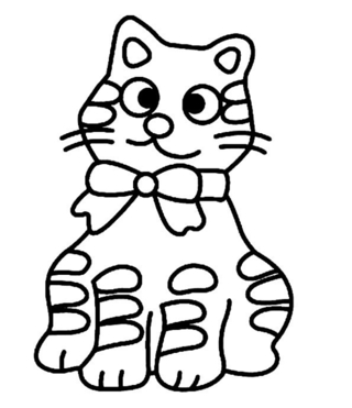 Chat 18 - Coloriages animaux - Coloriages - 10doigts.fr