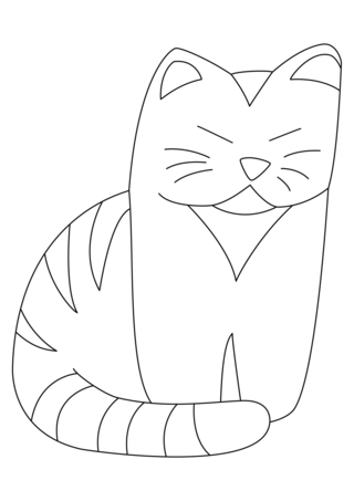 Chat 24 - Coloriages animaux - Coloriages - 10doigts.fr