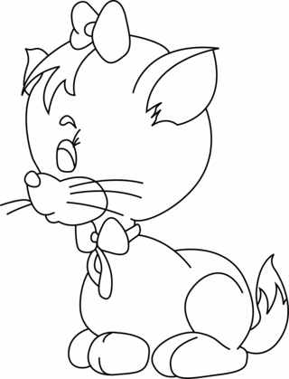 Chat 29 - Coloriages animaux - Coloriages - 10doigts.fr