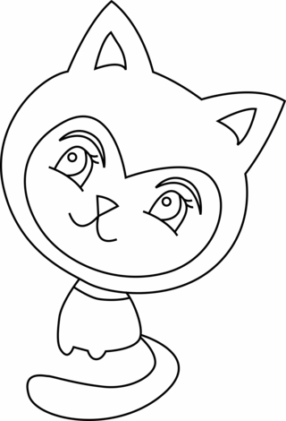 Chat 35 - Coloriages animaux - Coloriages - 10doigts.fr