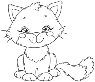 Chat 37 - Coloriages animaux - Coloriages - 10doigts.fr