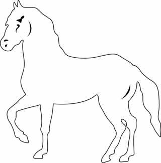Cheval 01 - Coloriages animaux - Coloriages - 10doigts.fr