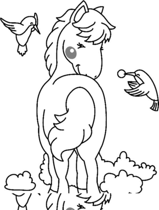 Cheval 03 - Coloriages animaux - Coloriages - 10doigts.fr