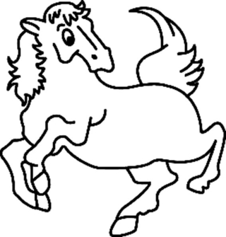 Cheval 05 - Coloriages animaux - Coloriages - 10doigts.fr