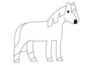 Cheval 07 - Coloriages animaux - Coloriages - 10doigts.fr