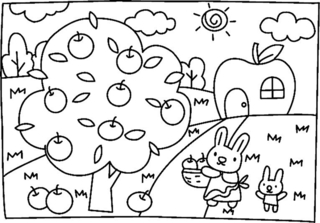 Lapin 08 - Coloriages animaux - Coloriages - 10doigts.fr