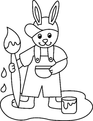 Lapin 16 - Coloriages animaux - Coloriages - 10doigts.fr
