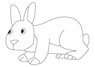 Lapin n21 - Coloriages animaux - Coloriages - 10doigts.fr