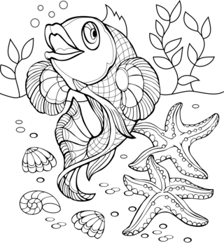 Animaux-marins12 - Coloriages animaux - Coloriages - 10doigts.fr