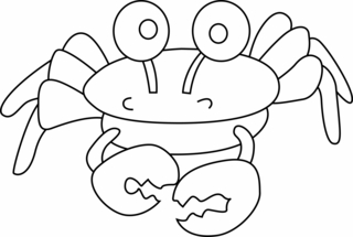 Crabe 01 - Coloriages animaux - Coloriages - 10doigts.fr