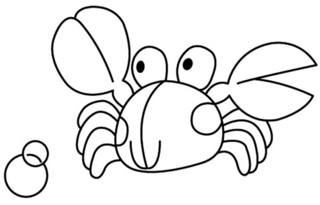 Crabe 02 - Coloriages animaux - Coloriages - 10doigts.fr