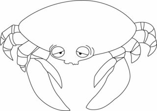 Crabe 05 - Coloriages animaux - Coloriages - 10doigts.fr