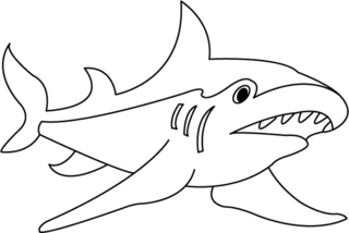 Requin 01 - Coloriages animaux - Coloriages - 10doigts.fr