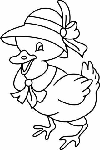 Canard 10 - Coloriages animaux - Coloriages - 10doigts.fr