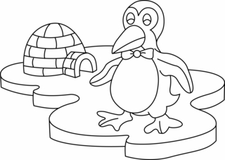 Pingouin 01 - Coloriages animaux - Coloriages - 10doigts.fr