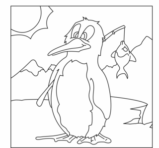 Pingouin 02 - Coloriages animaux - Coloriages - 10doigts.fr
