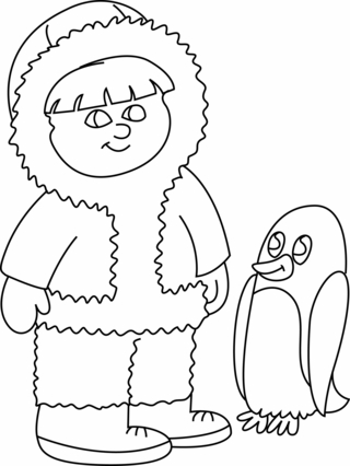 Pingouin 03 - Coloriages animaux - Coloriages - 10doigts.fr