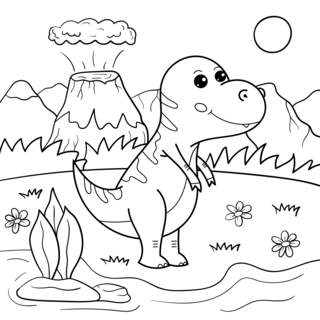 Dinausores14 - Coloriages dinosaure - Coloriages - 10doigts.fr