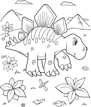 Dinausores4 - Coloriages dinosaure - Coloriages - 10doigts.fr