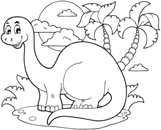Dinosaure 64 - Coloriages dinosaure - Coloriages - 10doigts.fr