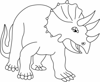 Triceratops - Coloriages dinosaure - Coloriages - 10doigts.fr
