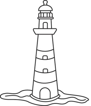 Phare 03 - Coloriages divers - Coloriages - 10doigts.fr