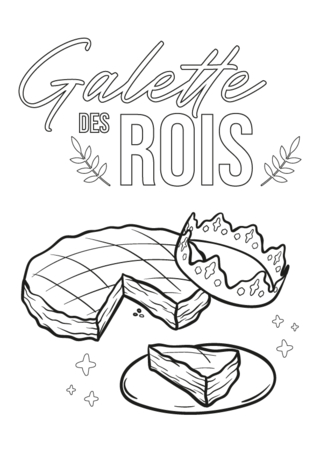 Galette-03 - Coloriages fêtes - Coloriages - 10doigts.fr