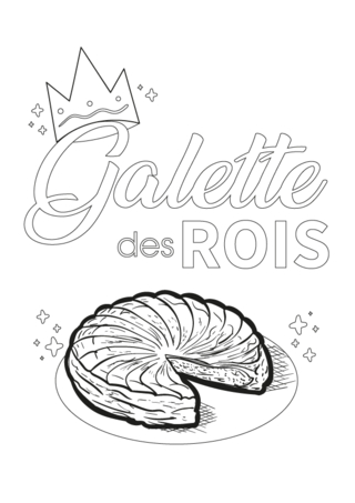Gallette-04 - Coloriages fêtes - Coloriages - 10doigts.fr