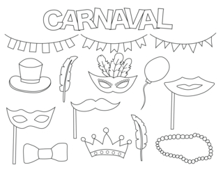 Carnaval 01 - Coloriages fêtes - Coloriages - 10doigts.fr