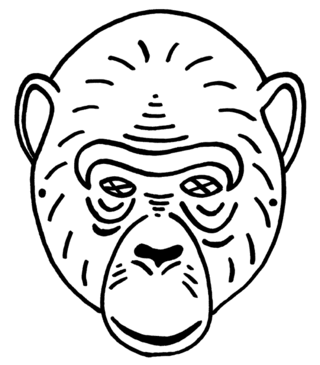 Masque chimpanzé - Coloriages fêtes - Coloriages - 10doigts.fr