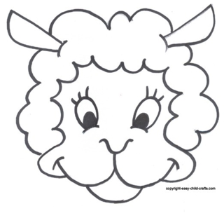 Masque mouton - Coloriages fêtes - Coloriages - 10doigts.fr