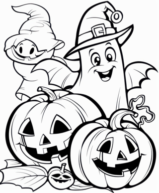 Halloween 85 - Coloriages fêtes - Coloriages - 10doigts.fr