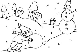 Bonhomme de neige 13 - Coloriages fêtes - Coloriages - 10doigts.fr