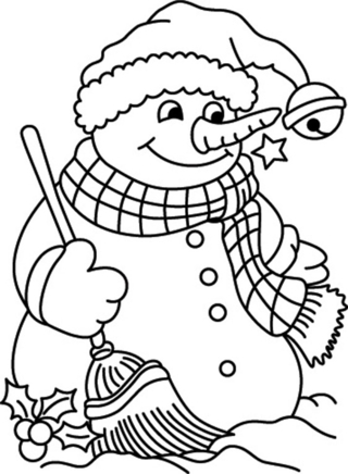 Bonhomme de neige 25 - Coloriages fêtes - Coloriages - 10doigts.fr