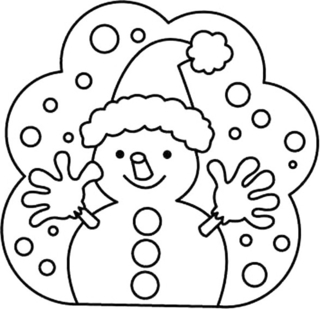 Bonhomme de neige 27 - Coloriages fêtes - Coloriages - 10doigts.fr