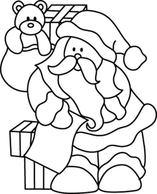 Père Noël 41 - Coloriages fêtes - Coloriages - 10doigts.fr