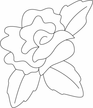 Rose 03 - Coloriages fleurs, fruits et légumes - Coloriages - 10doigts.fr