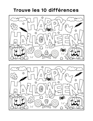 Halloween 98 - Coloriages jeu - Coloriages - 10doigts.fr