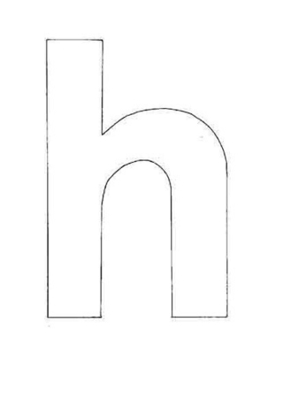 h minuscule - Coloriages lettres et chiffres - Coloriages - 10doigts.fr
