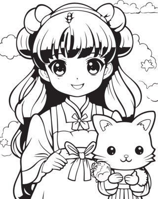 Manga 16 - Coloriages manga - Coloriages - 10doigts.fr