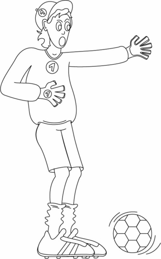Sport football 04 - Coloriages sport Jeux Olympiques - Coloriages - 10doigts.fr