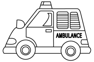 Ambulance 01 - Coloriages véhicule - Coloriages - 10doigts.fr