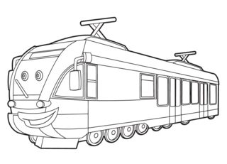 Train 13 - Coloriages véhicule - Coloriages - 10doigts.fr
