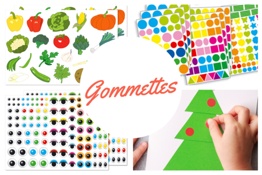 Gommettes enfants – Activités manuelles ludiques et éducatives - Produits - 10doigts.fr
