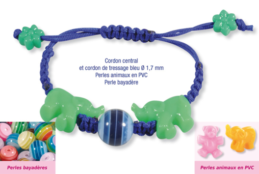 Shamballas... avec des perles bayadères et perles animaux - Tutos créations de Bijoux - 10doigts.fr