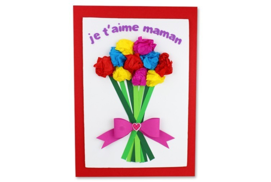 Carte bouquet de fleurs - Tutos Fête des Mères – 10doigts.fr - 2
