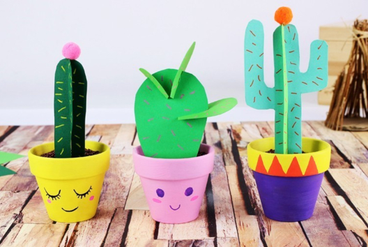 Cactus en papier - Tutos Collage, pliage - 10doigts.fr