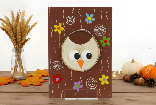 Activite Automne Hibou Arbre - Activités manuelles Automne - 10doigts.fr - 2